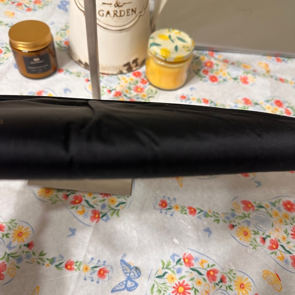 Source Unknown Black Clutch with Gold Accent - image 6